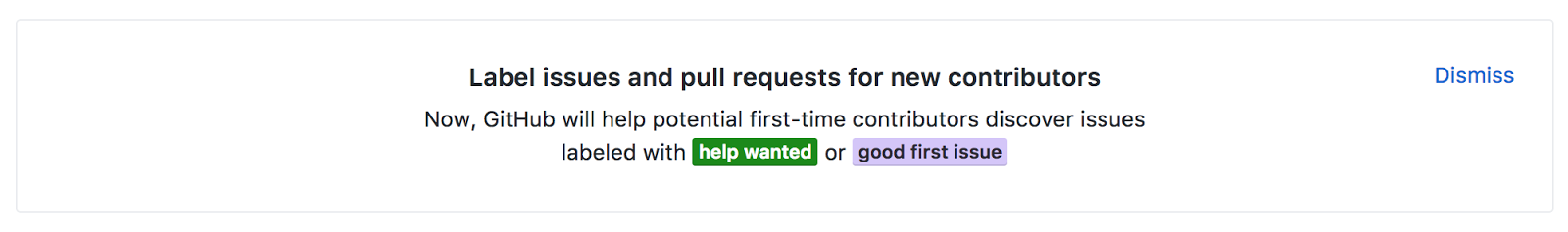 GitHub labels for new contributors