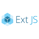 The Ext JavaScript logo in blue text with its logo to its left.