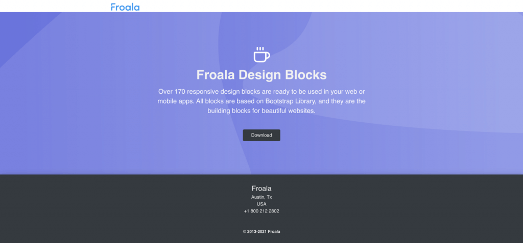 Download Froala Design Blocks - Call to Action Page