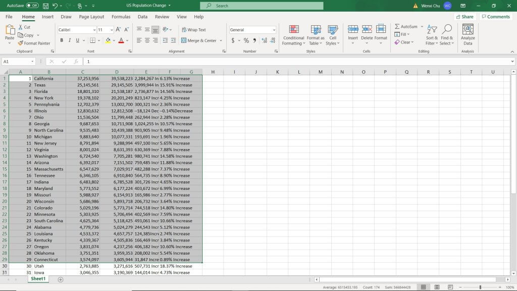 Data editing and visualization capabilities in Excel, integrated with Froala
