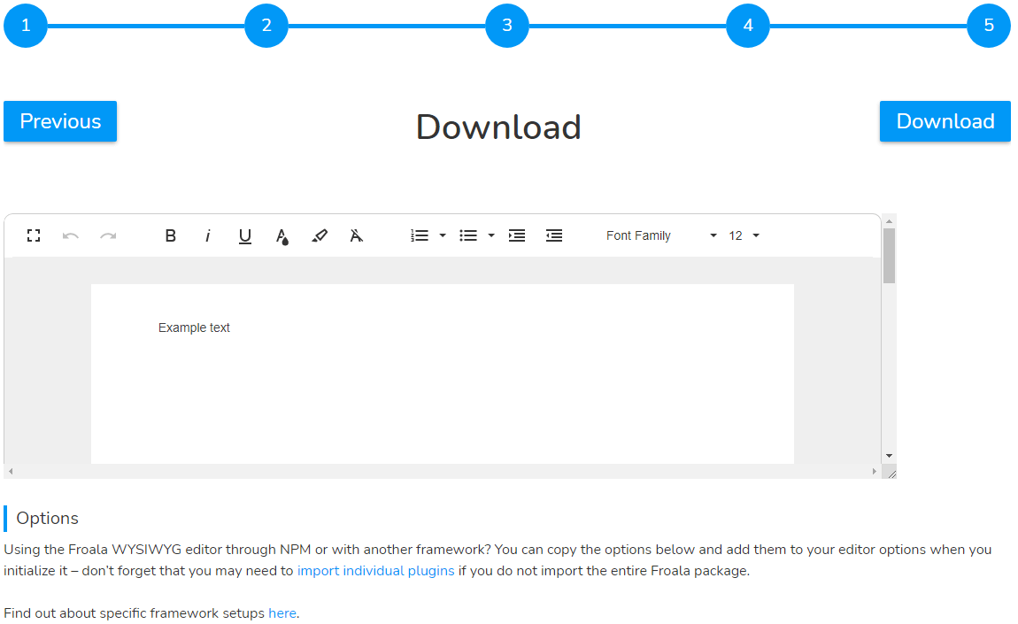 How can I download my custom WYSIWYG HTML editor?