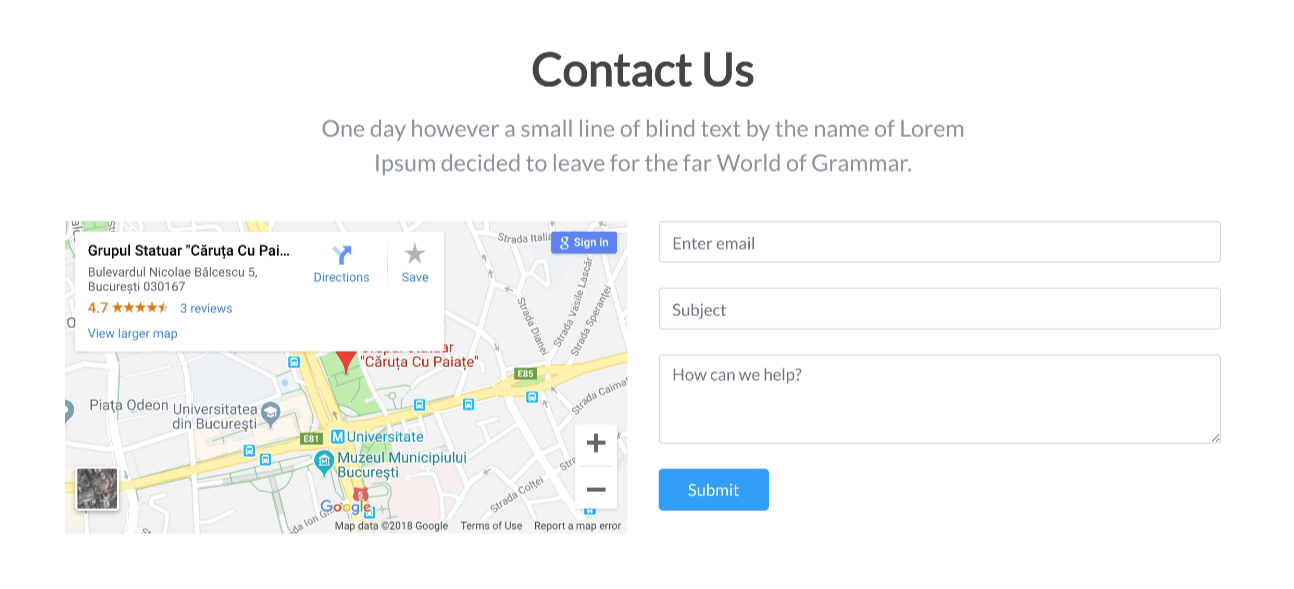 How can I build a Contacts page with Bootstrap?