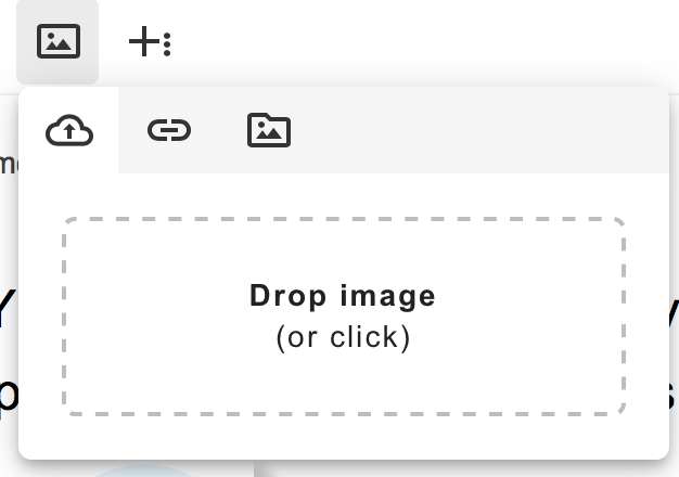 Clicking the image icon opens this popup in the Javascript editor