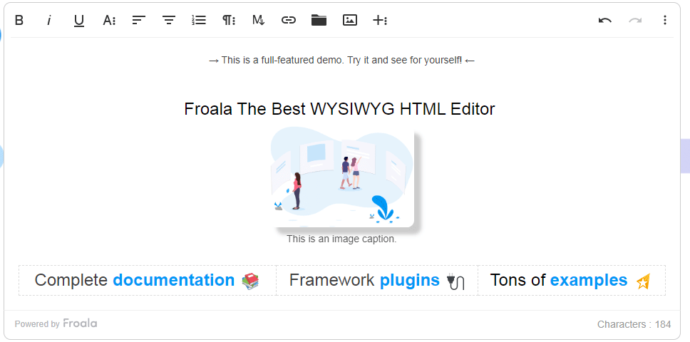 Froala - the best WYSIWYG JavaScript web editor