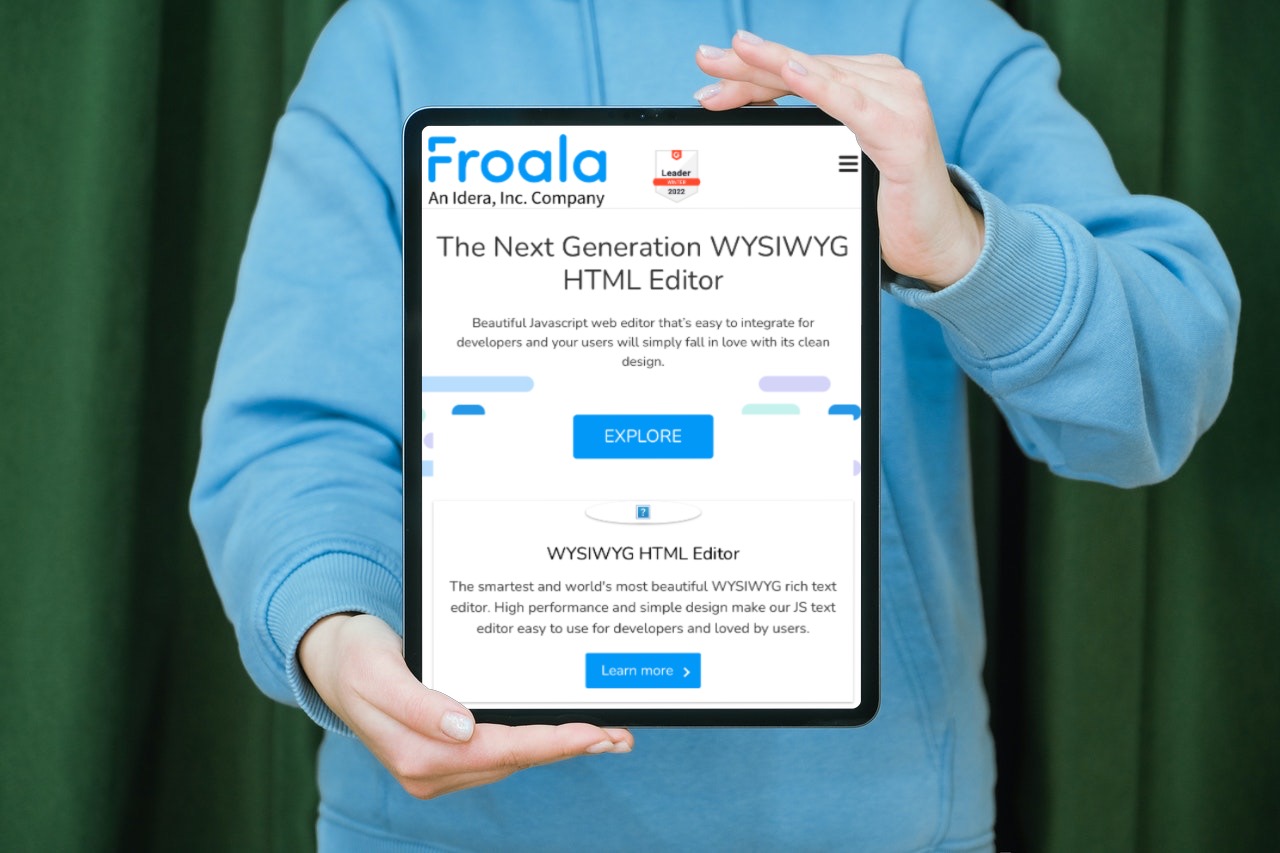Froala, the best HTML5 Javascript rich text editor