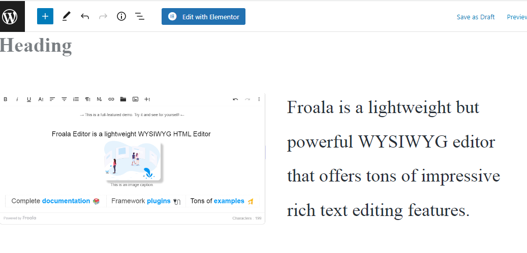 Displaying content next to an image in WordPress content editor