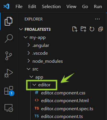 Angular editor component