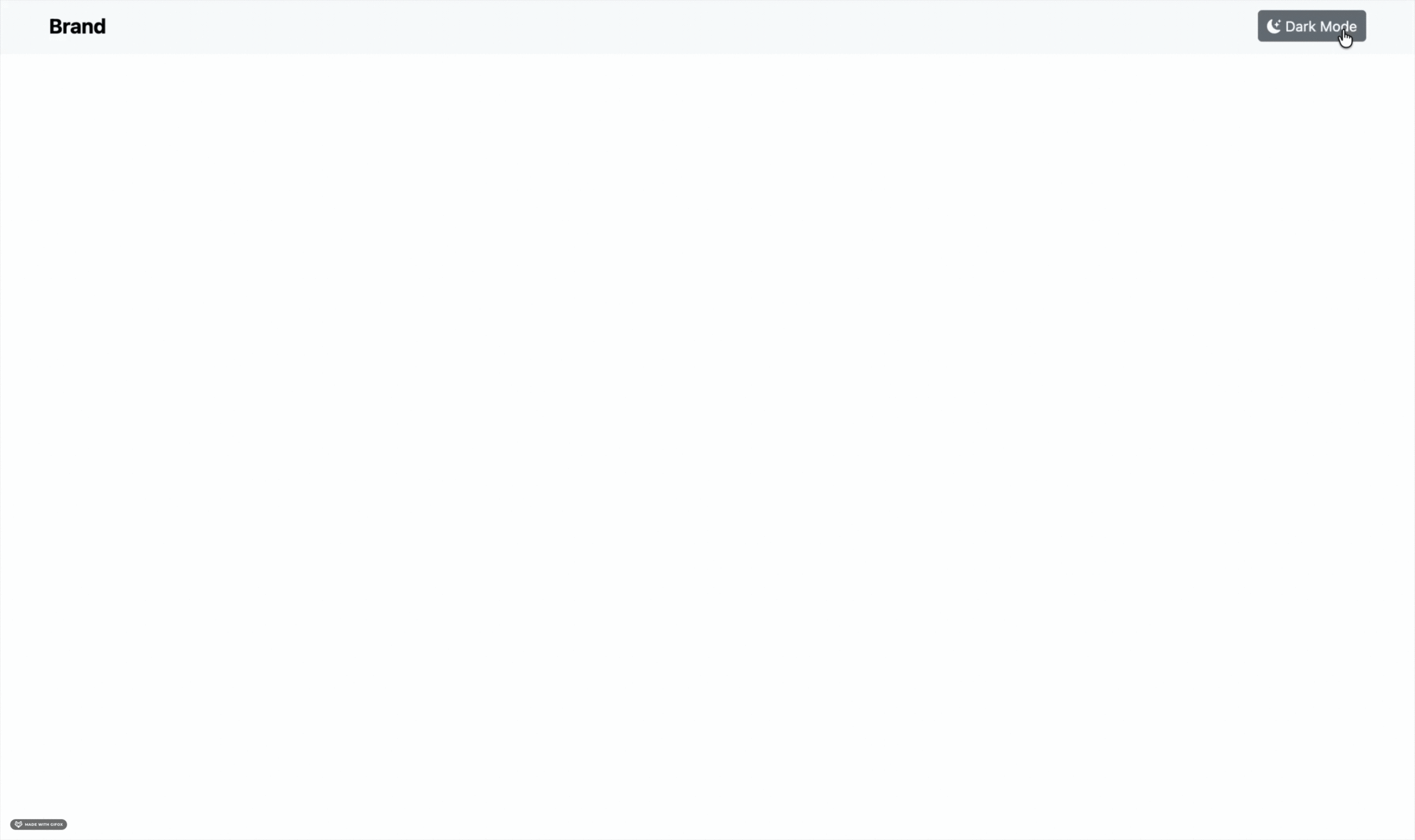 Visual Diagram representing marketing manding page with a dark/light mode toggle