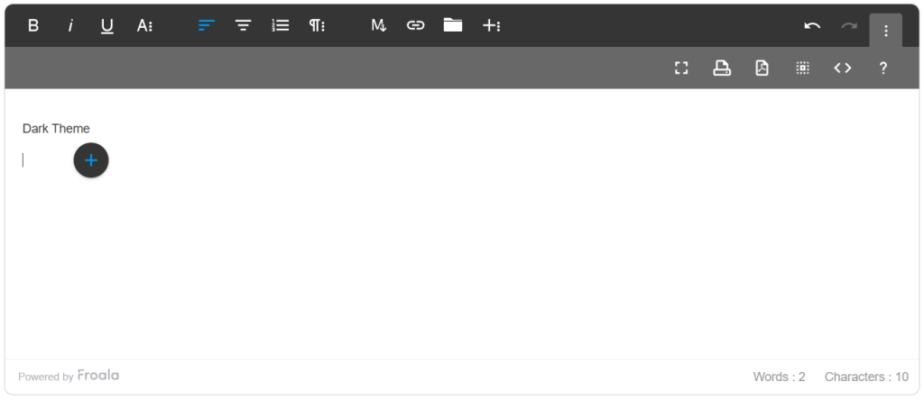 Setting Up and Customizing a Dark Mode in Froala Text Editor