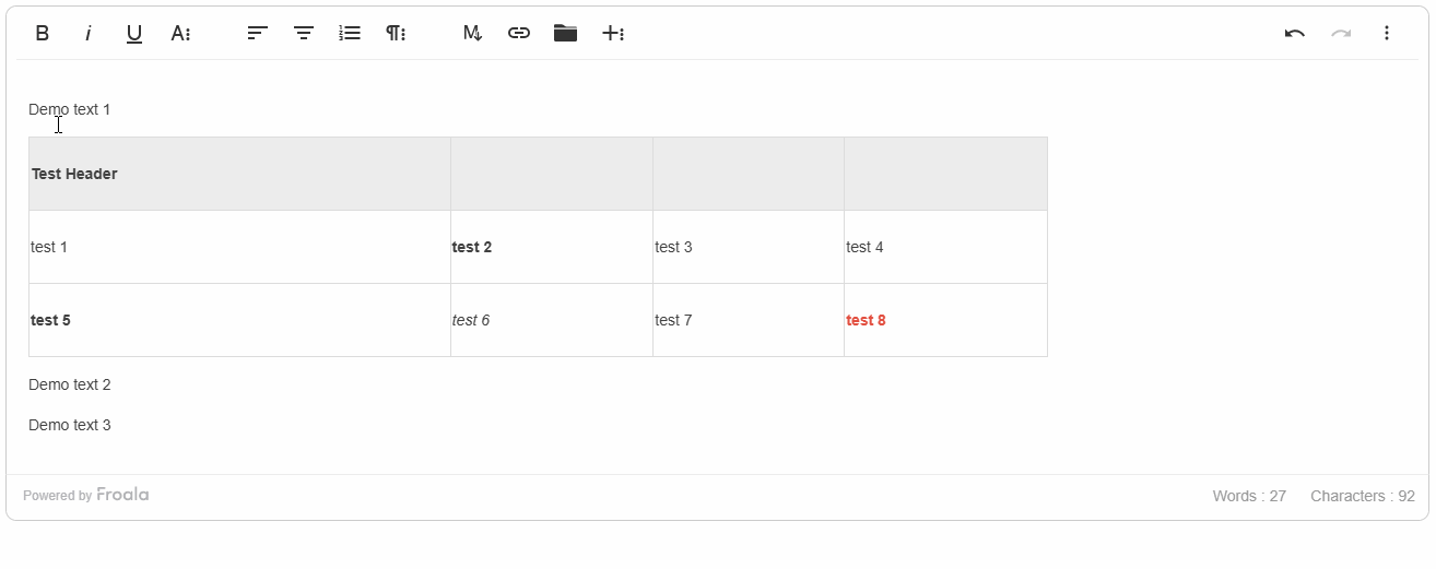 drag and drop table