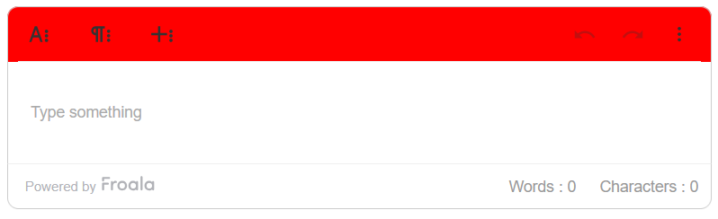red toolbar