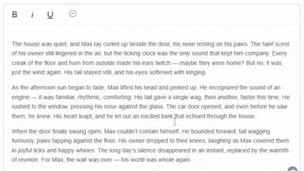 An example that shows a WYSIWYG editor plus AI implementation in vanilla JS.