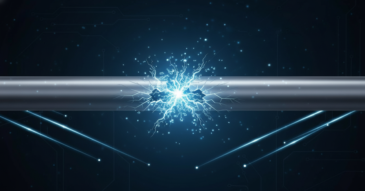 A broken pipe, which represents the plain text format to HTML pipeline where some formatting is lost.