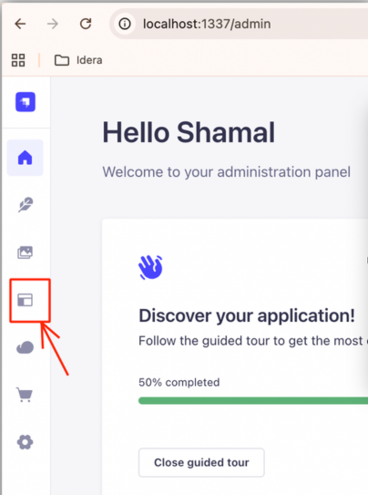 Go to Content Type Builder in Strapi admin panel