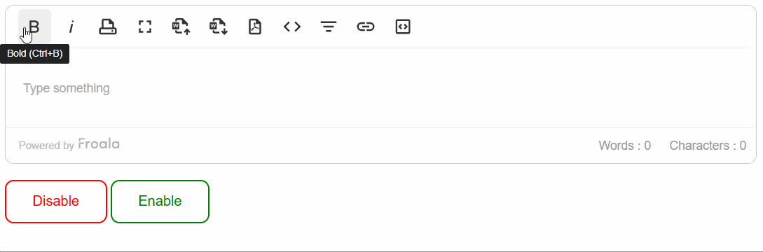 Disable Toolbar Buttons
