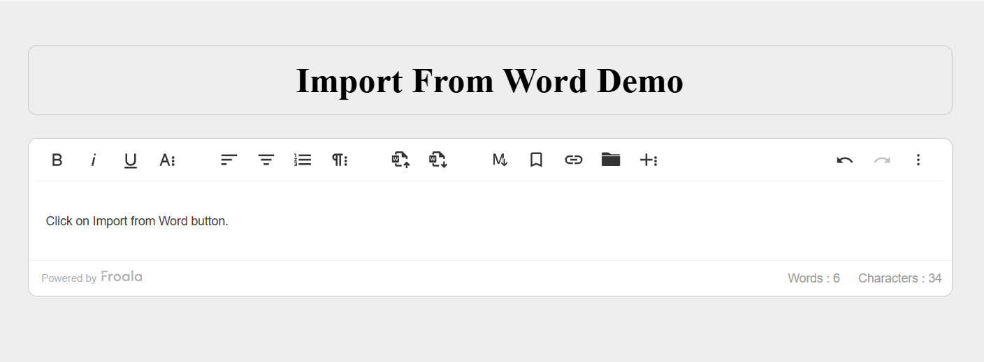 import from word