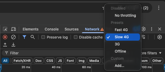 Simulate Real Conditions - Set Throttling 2