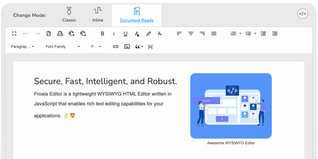 Froala Online JavaScript Editor