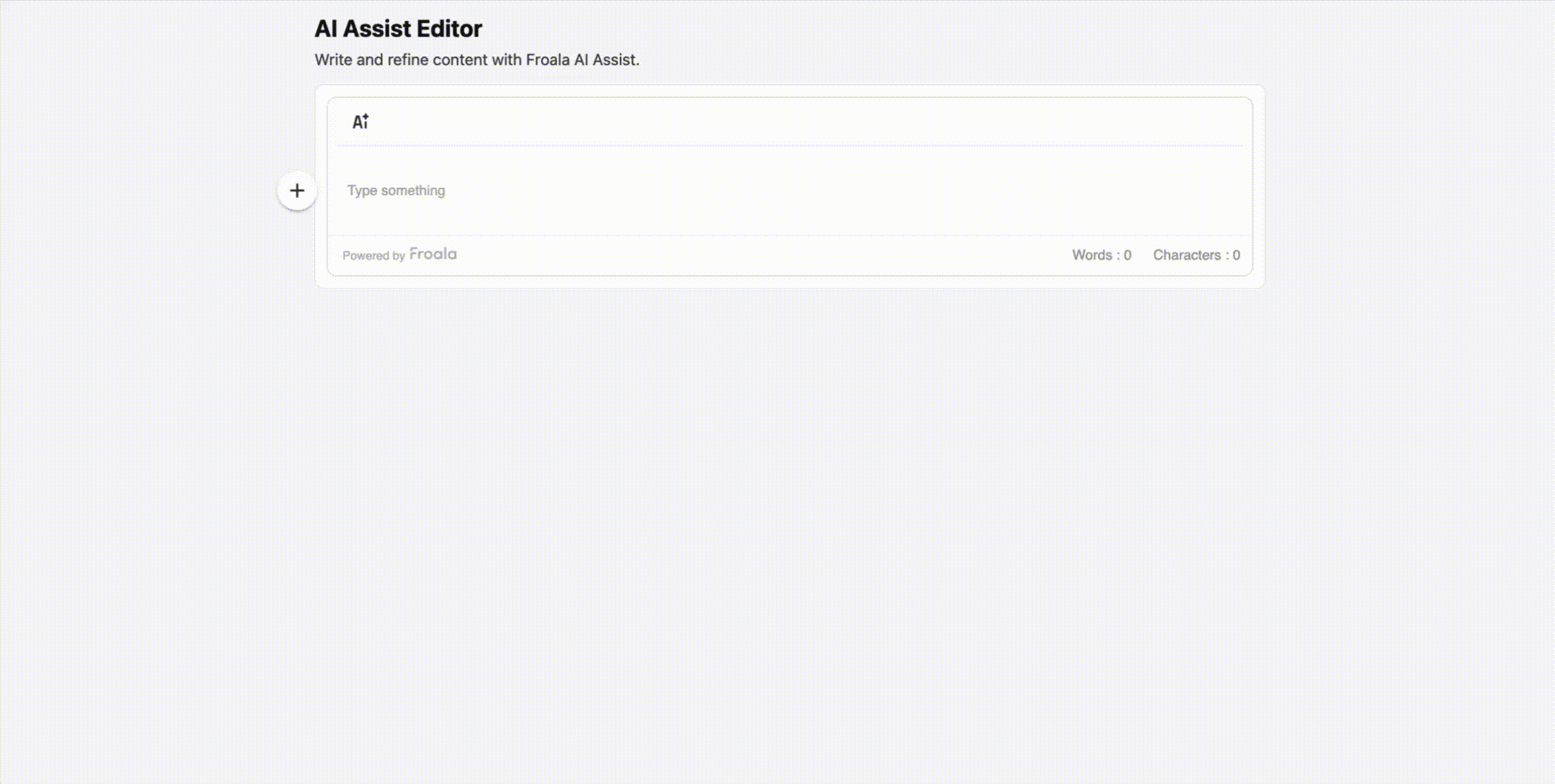 AI Assist toolbar button