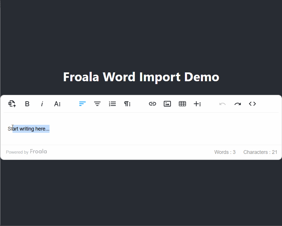 Word Import in React Express